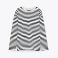 Women Striped Long Sleeve T-shirts Female Streetwear Autumn Spring Cotton Tees Tops nowadaysfashion