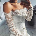 Women Summer Off Shoulder Sexy Playsuits Long Sleeve Sheer Lace Patchwork Hollow Skinny Playsuits nowadaysfashion