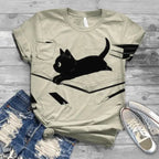 Women Summer Short Sleeve Digital 3D Cat Printed O-Neck Tops T Shirt Femme T-Shirts nowadaysfashion