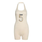 Women Tracksuit Print Figure Playsuit Summer New 2022 New Casual Skinny Stretch Knit Sleeveless nowadaysfashion
