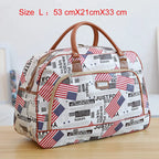 Women Travel Bags PU Leather Large Capacity Waterproof Print Luggage Duffle Bag nowadaysfashion