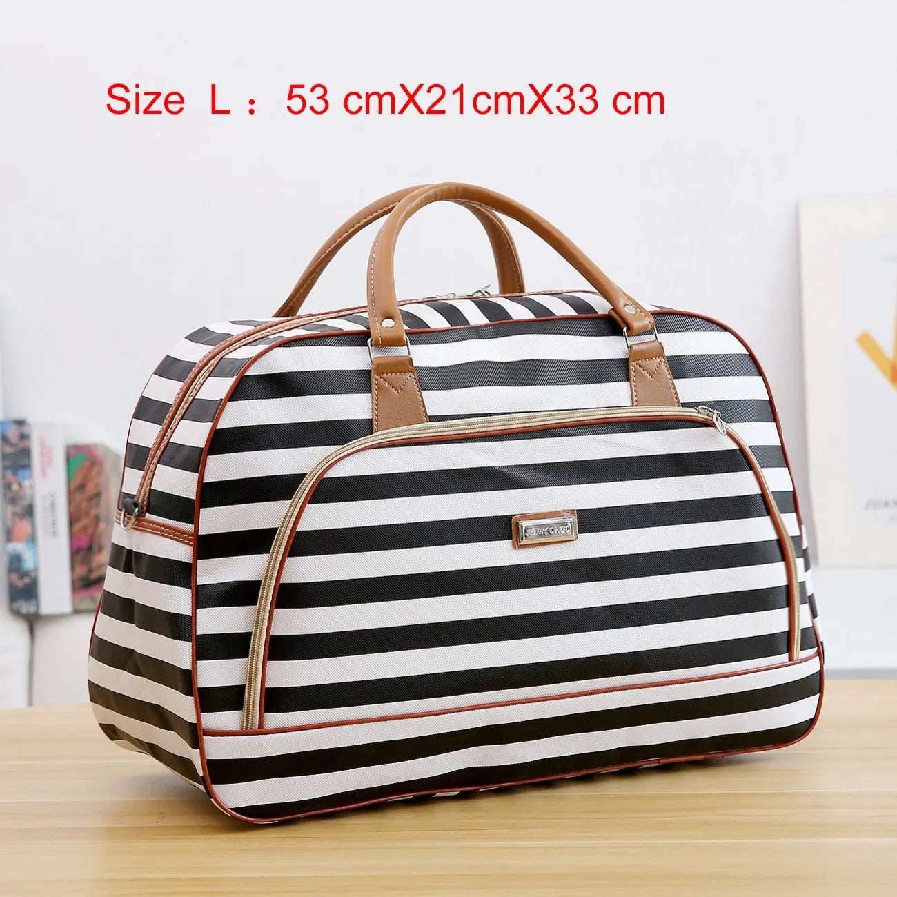 Women Travel Bags PU Leather Large Capacity Waterproof Print Luggage Duffle Bag - Blade & Thread