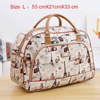 Women Travel Bags PU Leather Large Capacity Waterproof Print Luggage Duffle Bag nowadaysfashion