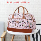 Women Travel Bags PU Leather Large Capacity Waterproof Print Luggage Duffle Bag nowadaysfashion