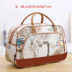 Women Travel Bags PU Leather Large Capacity Waterproof Print Luggage Duffle Bag nowadaysfashion
