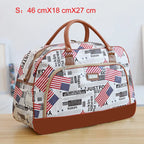 Women Travel Bags PU Leather Large Capacity Waterproof Print Luggage Duffle Bag nowadaysfashion