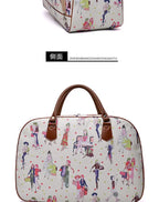 Women Travel Bags PU Leather Large Capacity Waterproof Print Luggage Duffle Bag nowadaysfashion