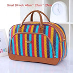 Women Travel Bags PU Leather Large Capacity Waterproof Print Luggage Duffle Bag nowadaysfashion