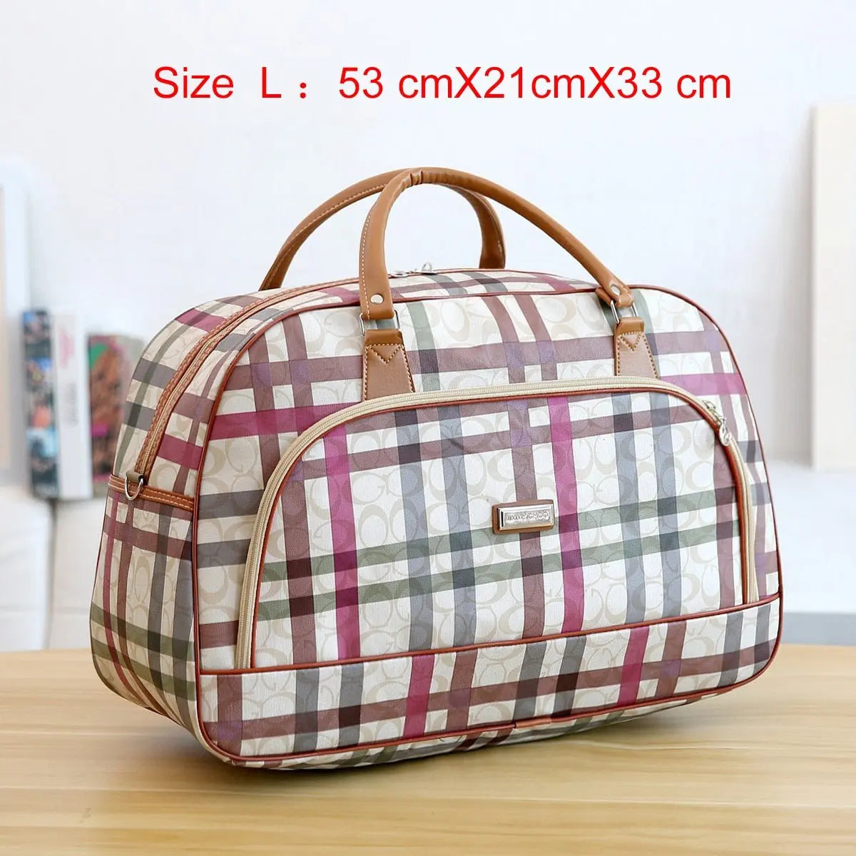 Women Travel Bags PU Leather Large Capacity Waterproof Print Luggage Duffle Bag nowadaysfashion