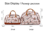 Women Travel Bags PU Leather Large Capacity Waterproof Print Luggage Duffle Bag nowadaysfashion