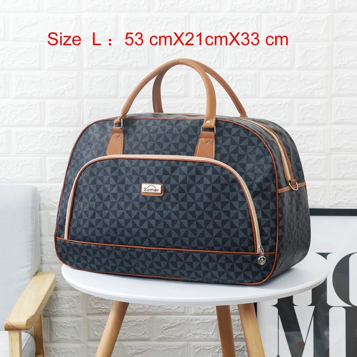 Women Travel Bags PU Leather Large Capacity Waterproof Print Luggage Duffle Bag nowadaysfashion