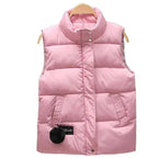 Women Vest Mandarin Collar Sleeveless Short Coat Women Plus Size 2021 Autumn Winter nowadaysfashion