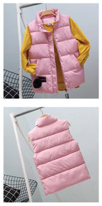 Women Vest Mandarin Collar Sleeveless Short Coat Women Plus Size 2021 Autumn Winter nowadaysfashion