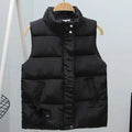 Women Vest Mandarin Collar Sleeveless Short Coat Women Plus Size 2021 Autumn Winter nowadaysfashion