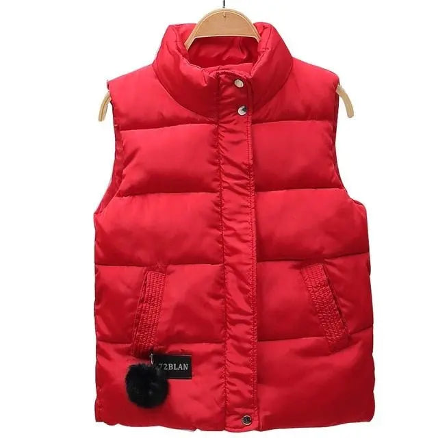 Women Vest Mandarin Collar Sleeveless Short Coat Women Plus Size 2021 Autumn Winter - Blade & Thread