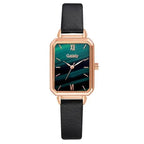 Women Watches Fashion Square Ladies Quartz Watch Bracelet Set Green Dial Mesh Watches nowadaysfashion