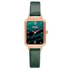 Women Watches Fashion Square Ladies Quartz Watch Bracelet Set Green Dial Mesh Watches nowadaysfashion