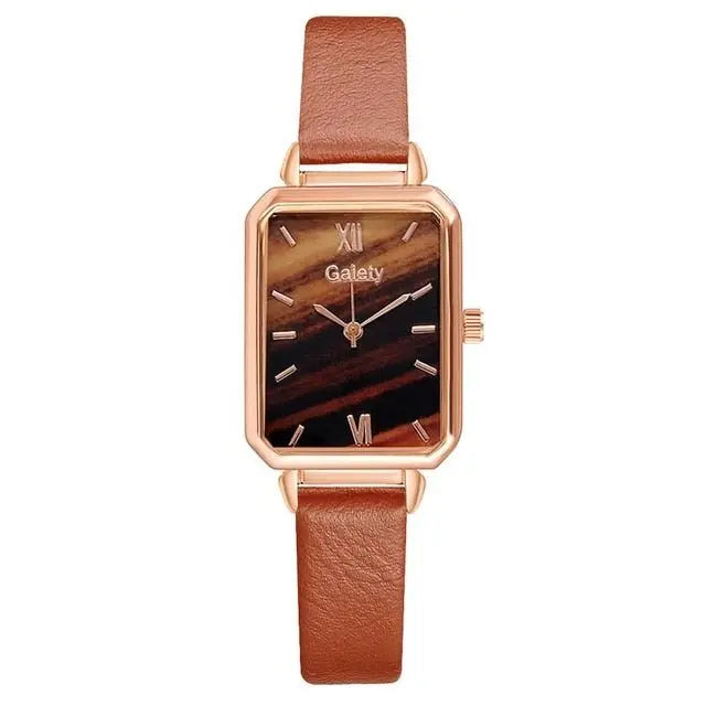 Women Watches Fashion Square Ladies Quartz Watch Bracelet Set Green Dial Mesh Watches nowadaysfashion