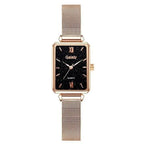 Women Watches Fashion Square Ladies Quartz Watch Bracelet Set Green Dial Mesh Watches nowadaysfashion