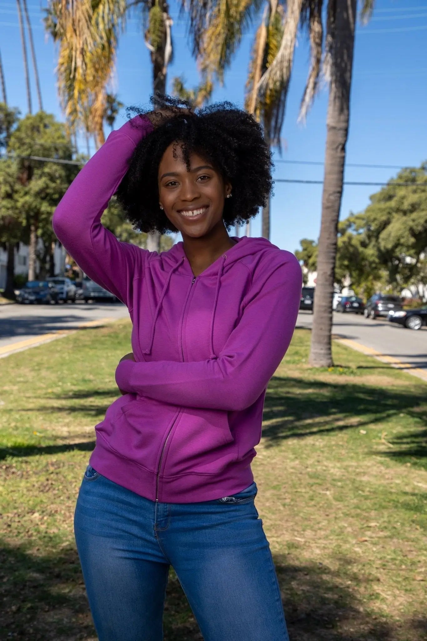 Women's Bamboo French Terry Zip Hooded Sweatshirt - Blade & Thread