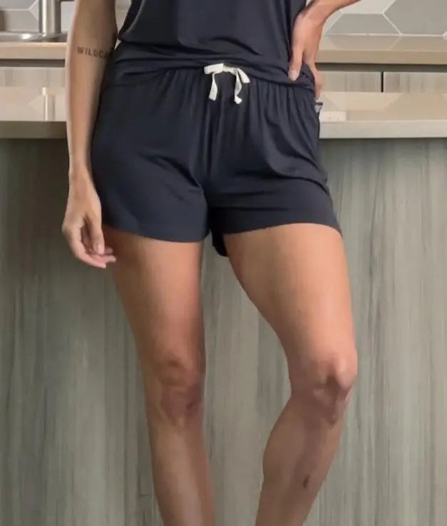 Women’s Bamboo Lounge Set - Lounge T-Shirt + Lounge Shorts - Blade & Thread