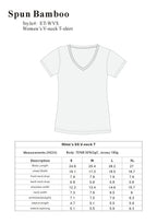 Women's Bamboo Viscose/Cotton V-Neck Cap Sleeve T-Shirt Spun Bamboo