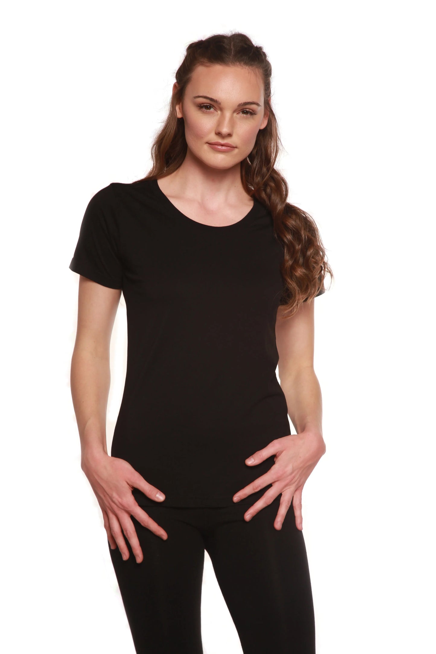Women's Bamboo/Cotton Short Sleeve Scoop Neck T-Shirt Spun Bamboo