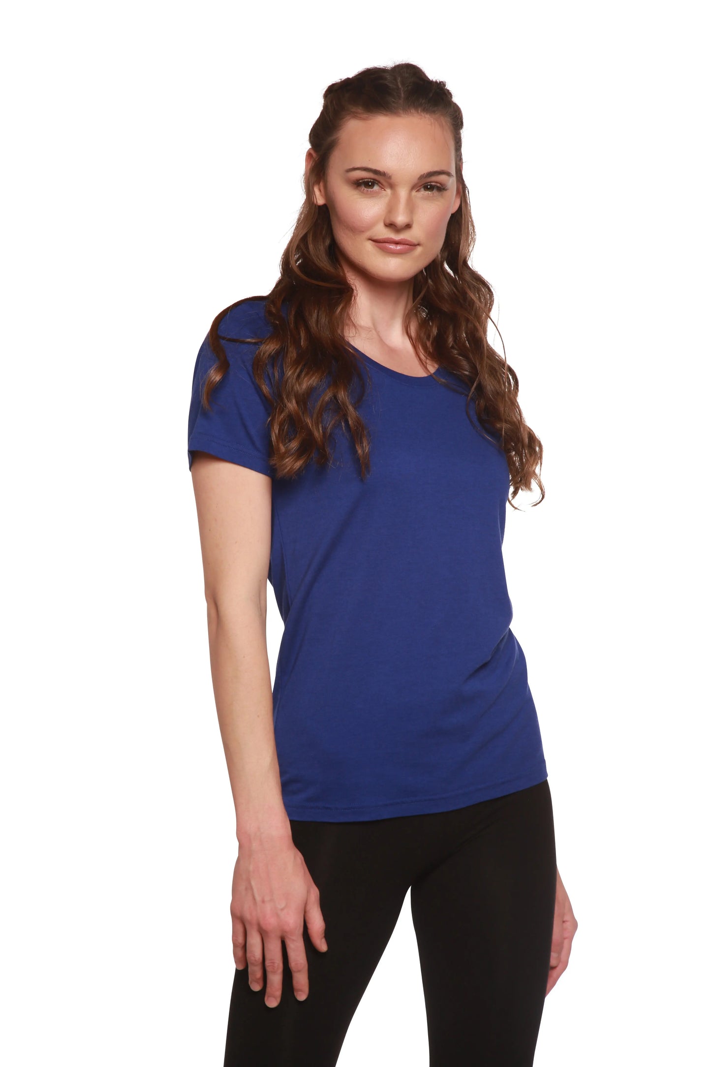 Women's Bamboo/Cotton Short Sleeve Scoop Neck T-Shirt Spun Bamboo