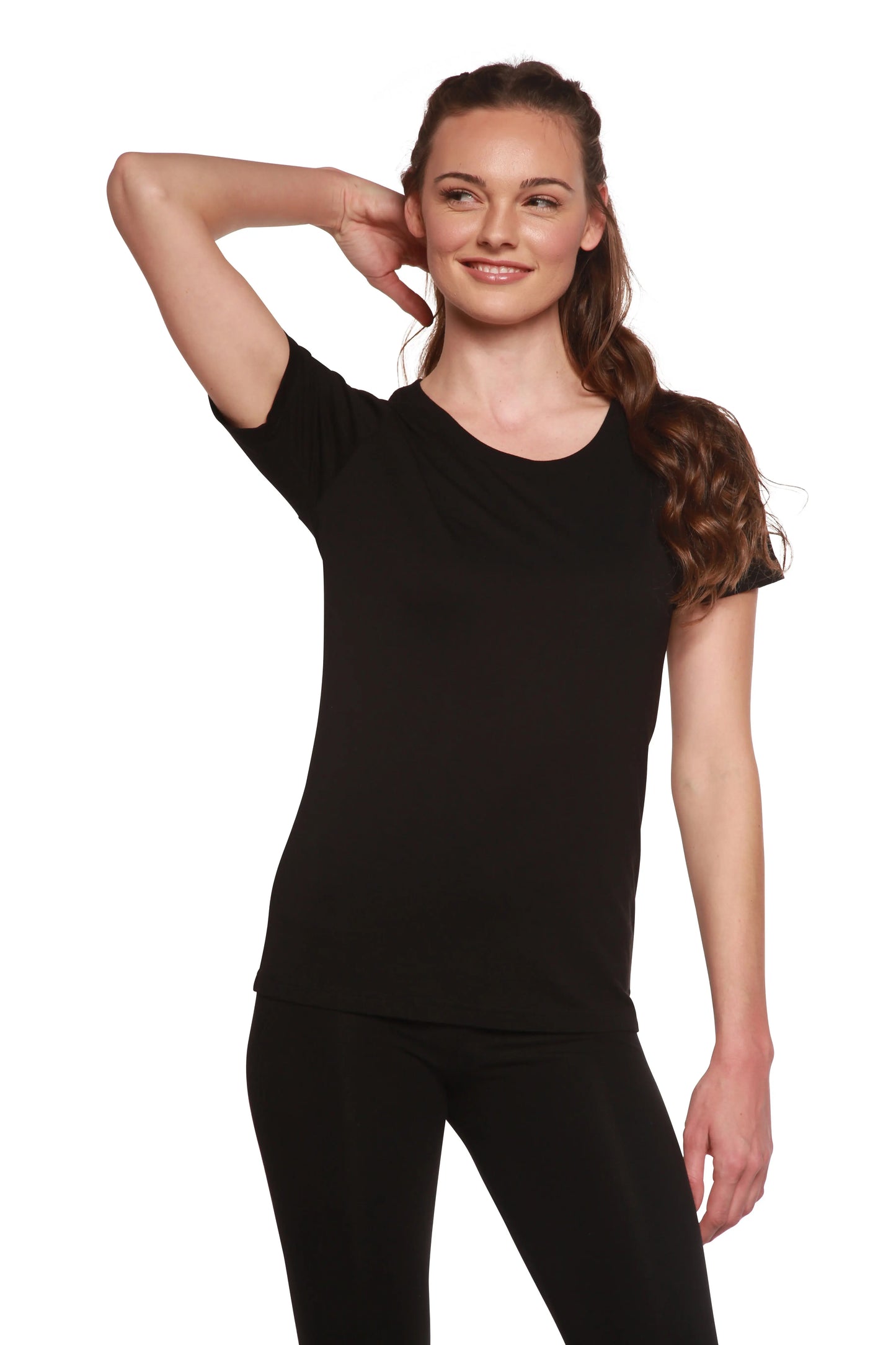 Women's Bamboo/Cotton Short Sleeve Scoop Neck T-Shirt Spun Bamboo