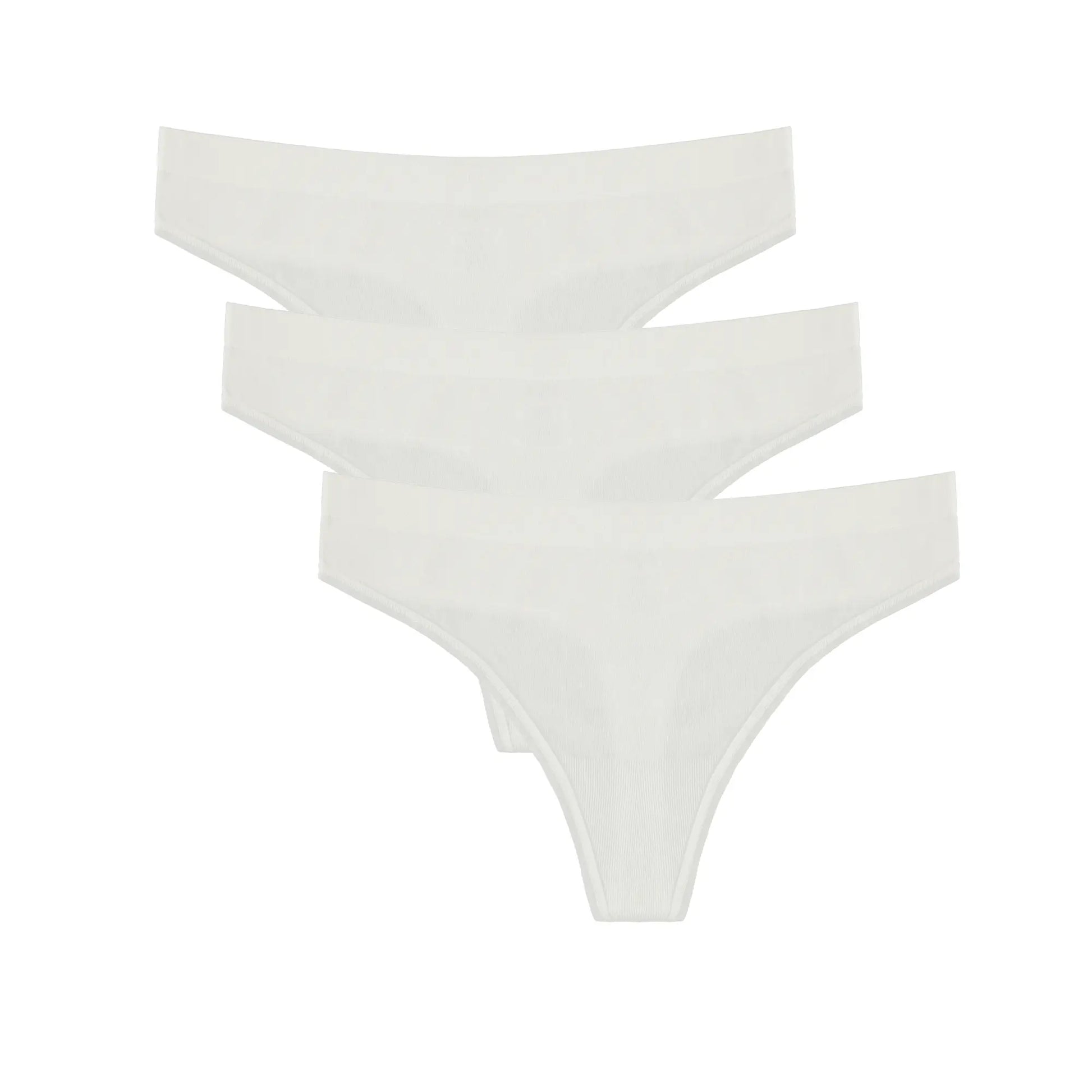 Women's Bamboo/Cotton Thong Style Underwear Natural Color - 3-pack - Blade & Thread
