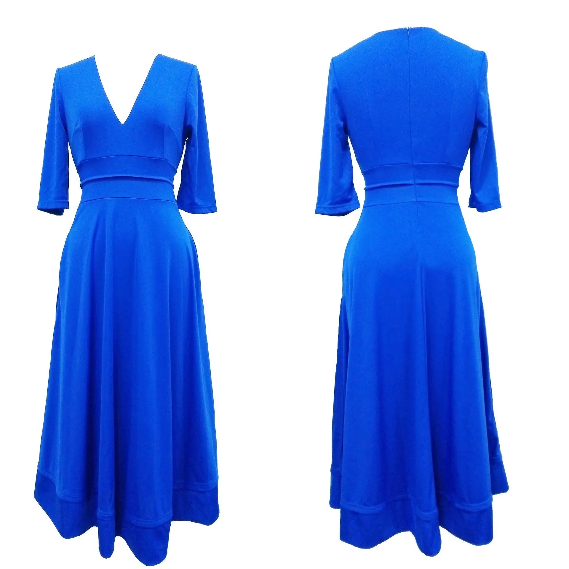Women's Evening Dress Sexy Deep V Long Sleeve Dress - Blade & Thread