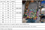 Women's Flower Print Top Loose Long-sleeved Round Neck Sweater All-match T-shirt nowadaysfashion
