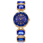 Women’s Gold Bracelet Quartz Watch with Black Crystal Dial nowadaysfashion