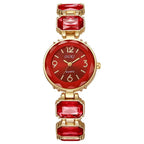 Women’s Gold Bracelet Quartz Watch with Black Crystal Dial nowadaysfashion