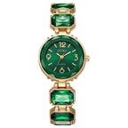 Women’s Gold Bracelet Quartz Watch with Black Crystal Dial nowadaysfashion