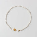 Women's retro heart pearl necklace clavicle chain nowadaysfashion