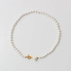 Women's retro heart pearl necklace clavicle chain nowadaysfashion