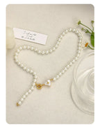 Women's retro heart pearl necklace clavicle chain nowadaysfashion
