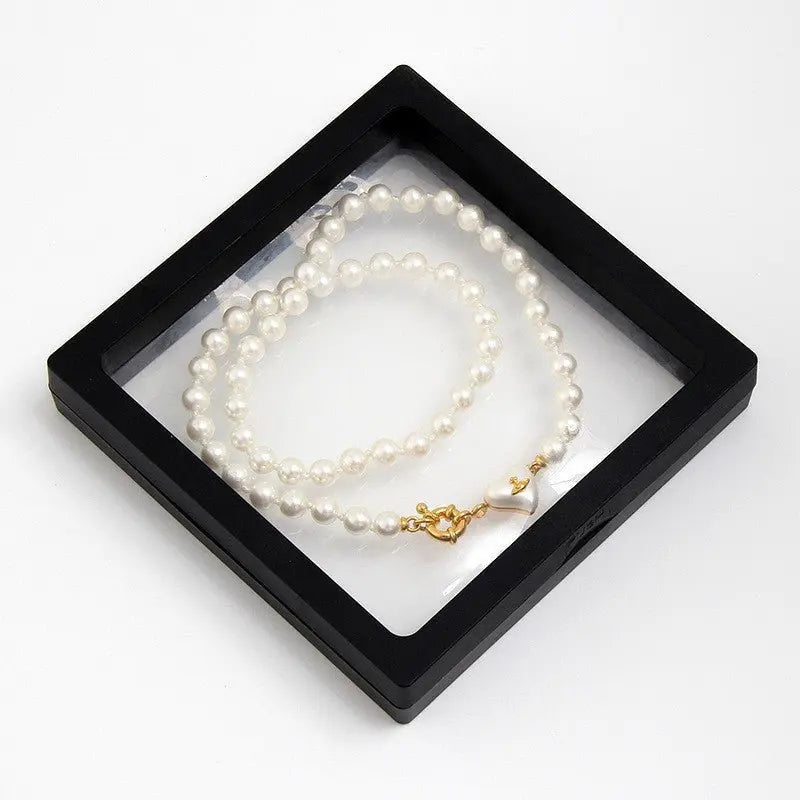 Women's retro heart pearl necklace clavicle chain - Blade & Thread