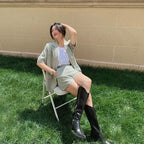 Women's Shorts And Blazer Set Korean Loose Two Piece Suits Female Summer Office Ladies nowadaysfashion