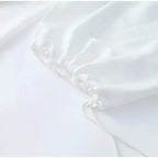 Women's Solid Cotton Linen Ruffle Shorts Suit V-neck Long Sleeve Drawstring Loose 2 Pieces Set nowadaysfashion
