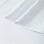 Women's Solid Cotton Linen Ruffle Shorts Suit V-neck Long Sleeve Drawstring Loose 2 Pieces Set nowadaysfashion