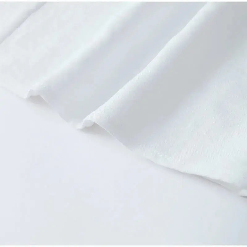 Women's Solid Cotton Linen Ruffle Shorts Suit V-neck Long Sleeve Drawstring Loose 2 Pieces Set - Blade & Thread