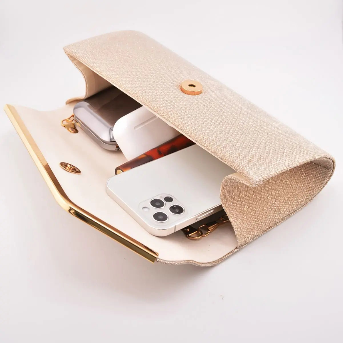 Women's three-fold bag with colorful glitter - Blade & Thread