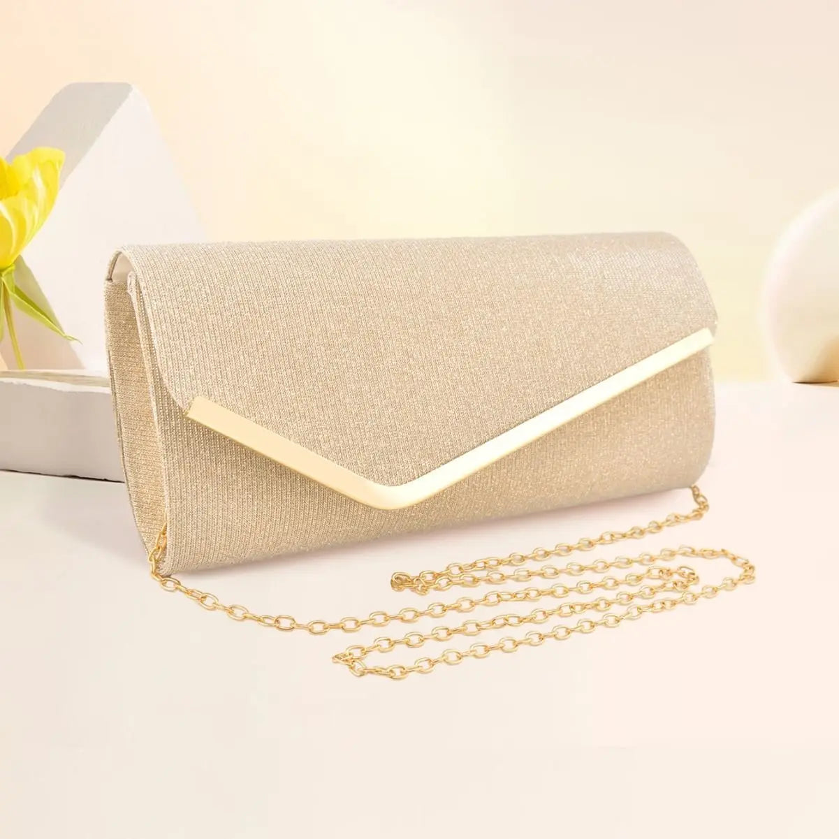 Women's three-fold bag with colorful glitter - Blade & Thread