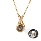 X-letter Projection Necklace With Customizable PhotosSilver 925 Necklace nowadaysfashion