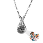 X-letter Projection Necklace With Customizable PhotosSilver 925 Necklace nowadaysfashion