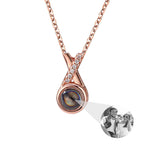 X-letter Projection Necklace With Customizable PhotosSilver 925 Necklace nowadaysfashion
