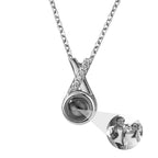 X-letter Projection Necklace With Customizable PhotosSilver 925 Necklace nowadaysfashion