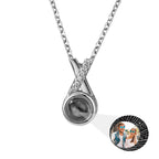 X-letter Projection Necklace With Customizable PhotosSilver 925 Necklace nowadaysfashion